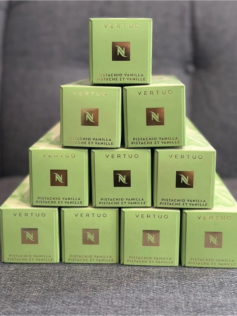 Nespresso Vertuo Pistachio Vanilla Pods - Green Boxes
